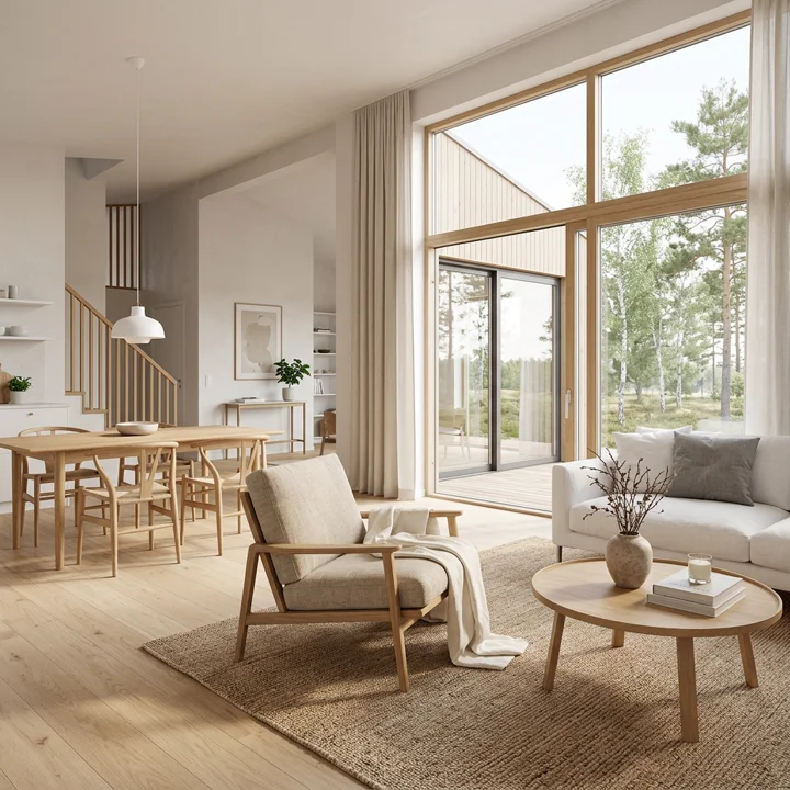 Minimal interior design style render